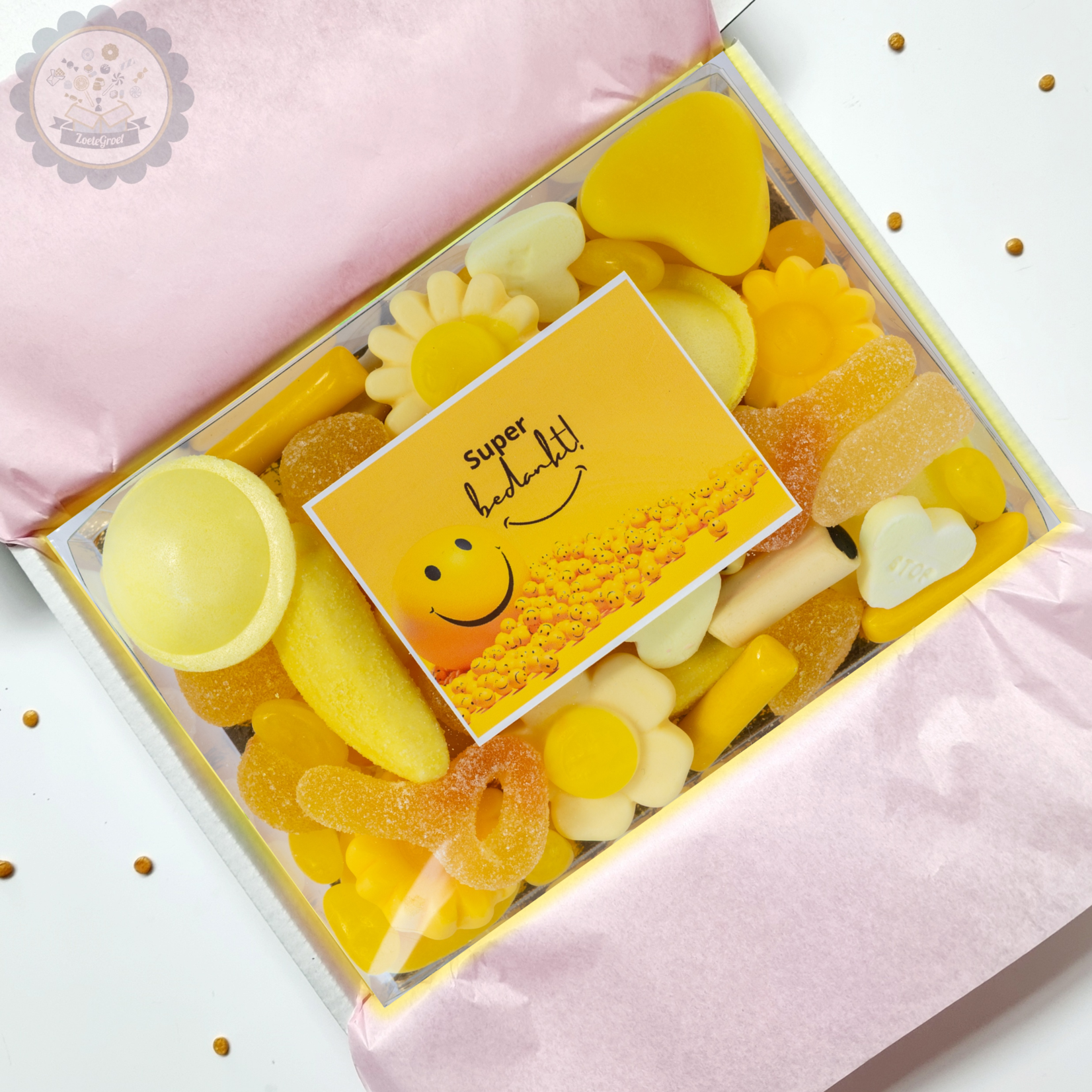 ZoeteGroet Minimix Kleur Snoepbox: Super Bedankt!