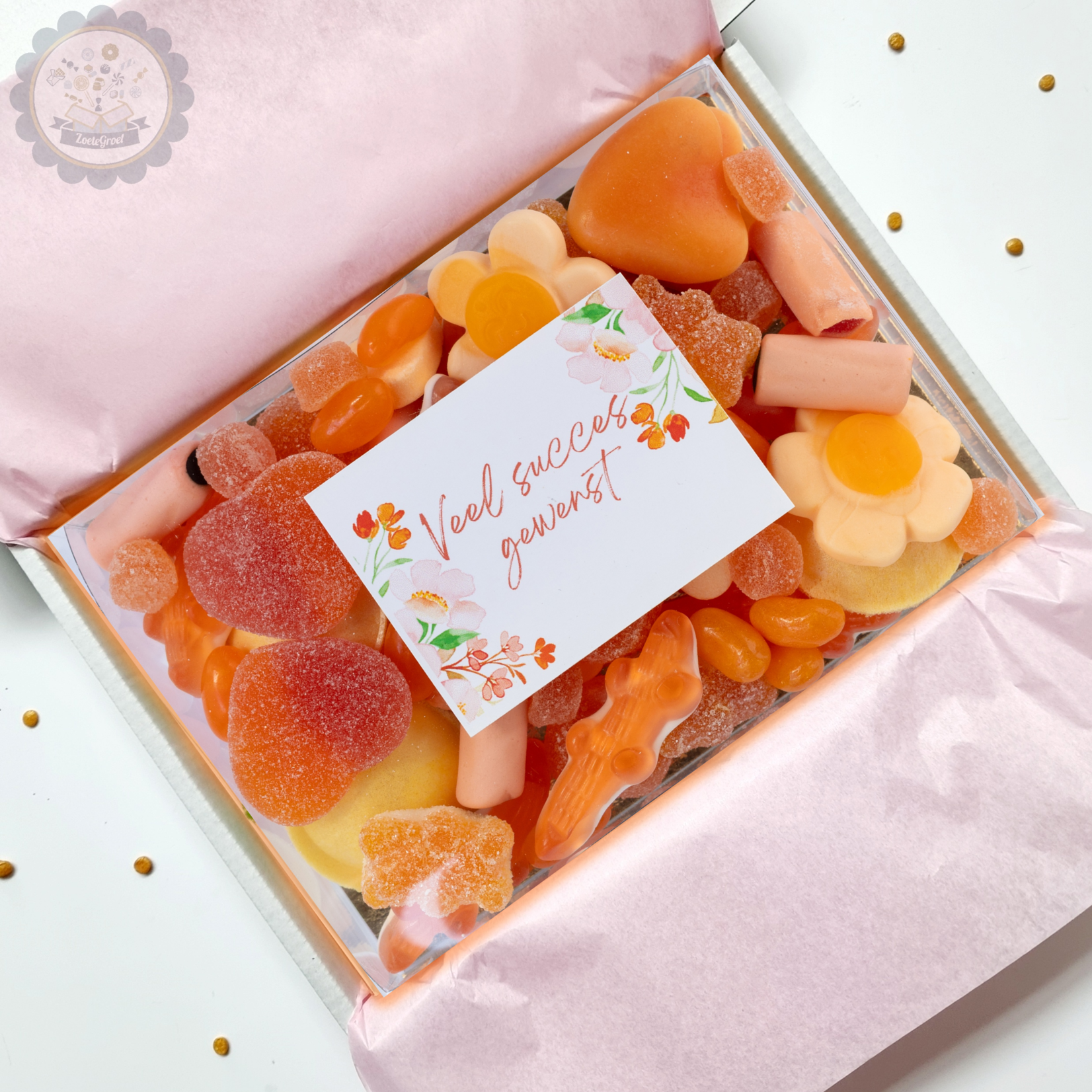 ZoeteGroet Minimix Kleur Snoepbox: Veel Succes Gewenst!