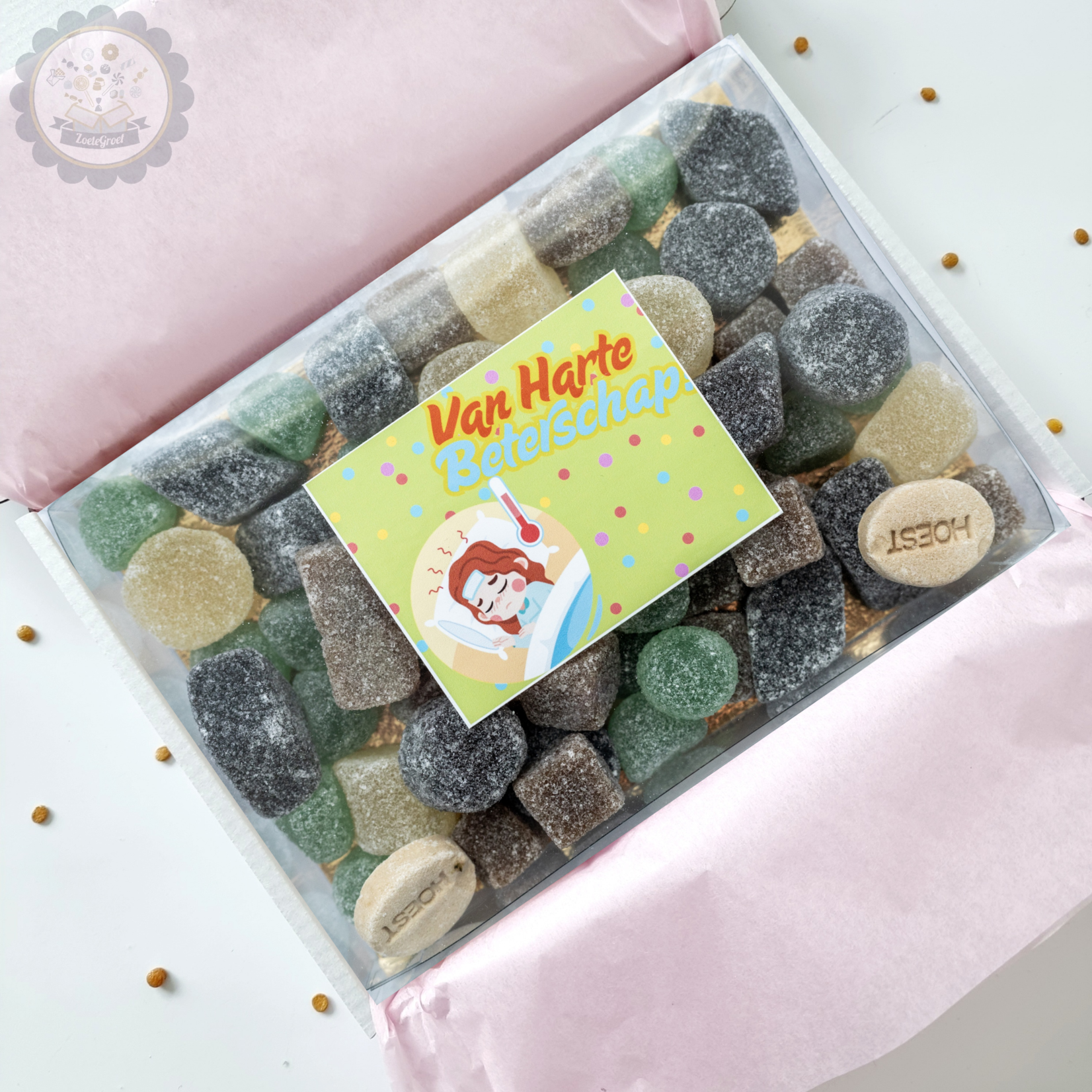 ZoeteGroet Minimix Snoepbox: Van harte Beterschap!