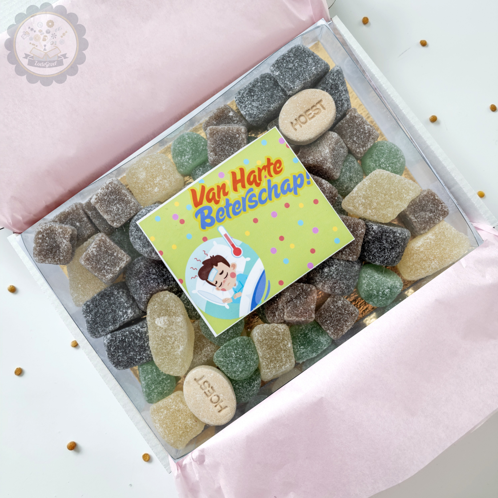ZoeteGroet Minimix Snoepbox: Van harte Beterschap!