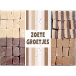 ZoeteGroet Mix Snoepbox: Fudge!  Met sticker tekst naar keuze