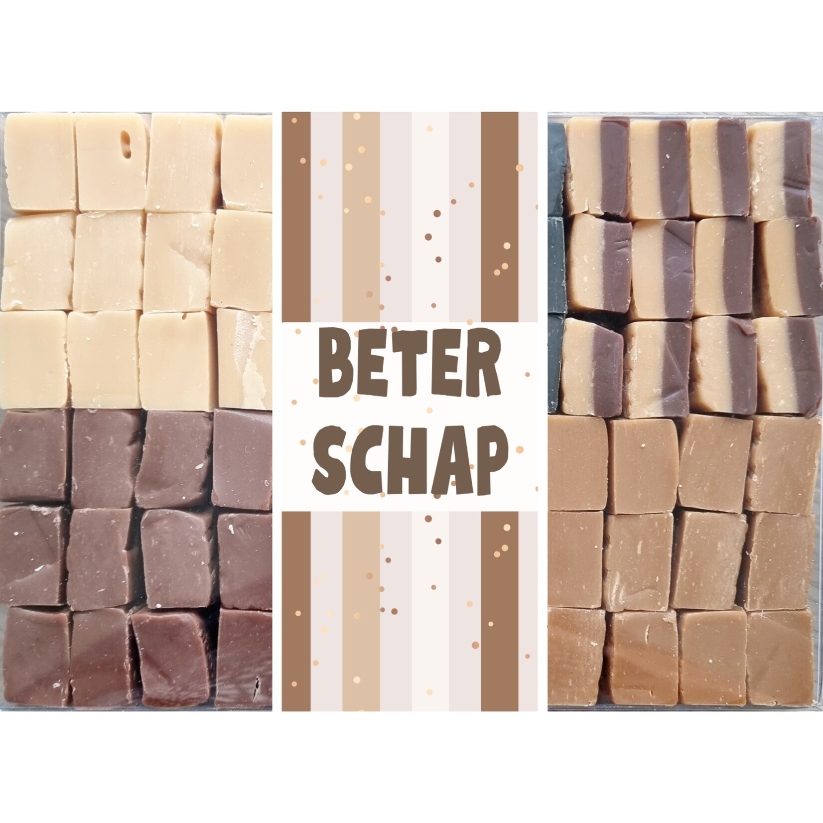 ZoeteGroet Mix Snoepbox: Fudge!  Met sticker tekst naar keuze