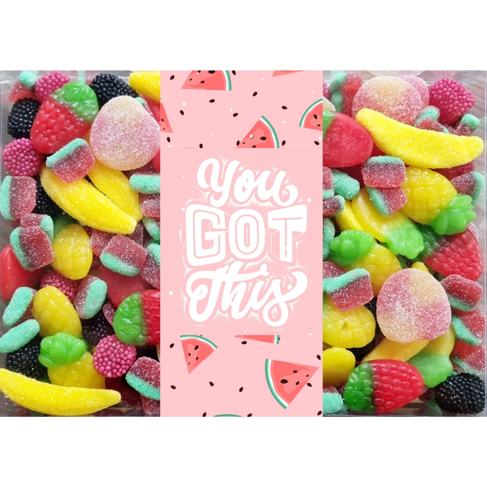 ZoeteGroet Mix Snoepbox Fruitmand: you Got This!