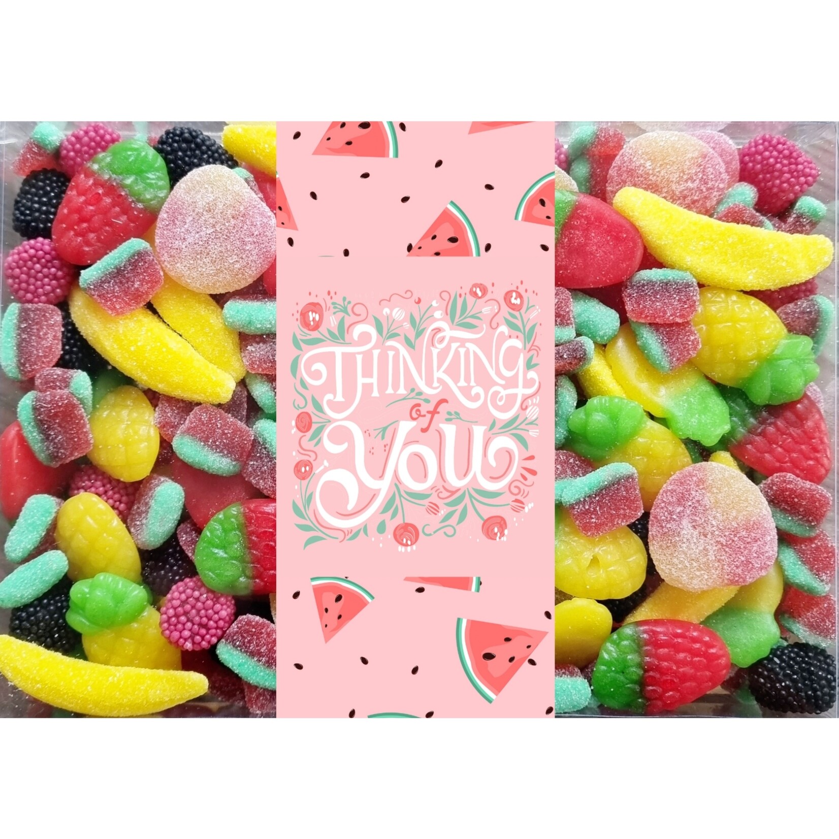 ZoeteGroet Mix Snoepbox Fruitmand: Thinking of You!