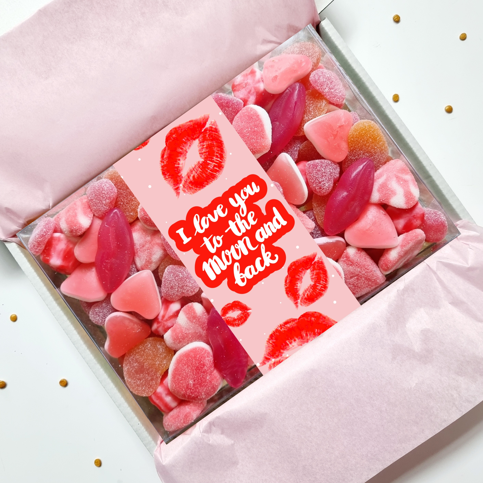 ZoeteGroet Mix Snoepbox: Love you to the Moon and back!