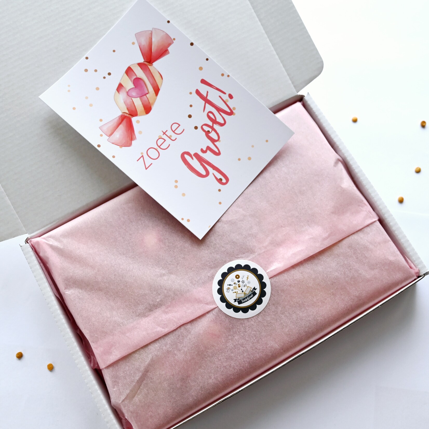 ZoeteGroet Minimix Snoepbox: Happy Birthday pastel!