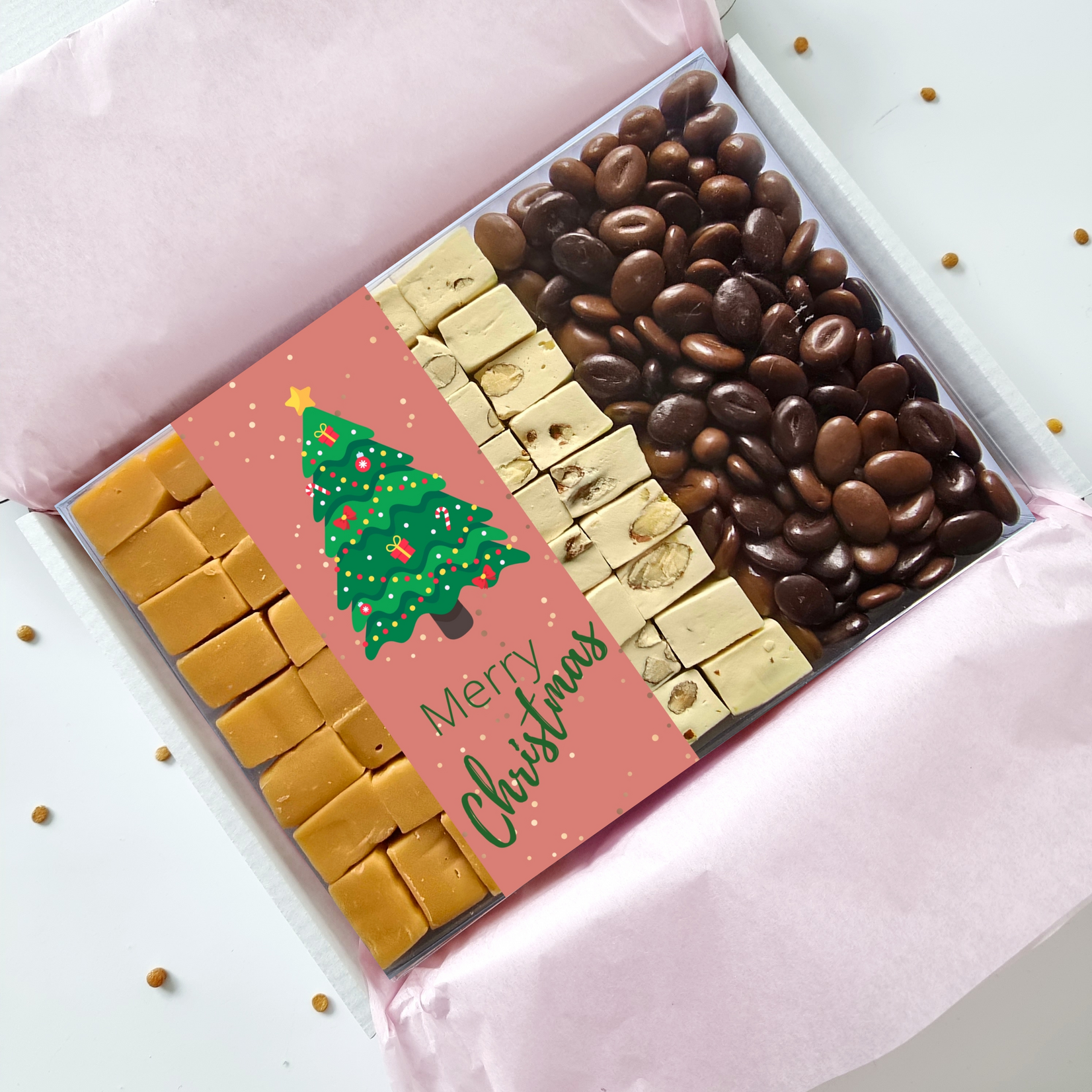 ZoeteGroet Merry Christmas Cadeaubox! Fudge, Nougat & Chocolade!