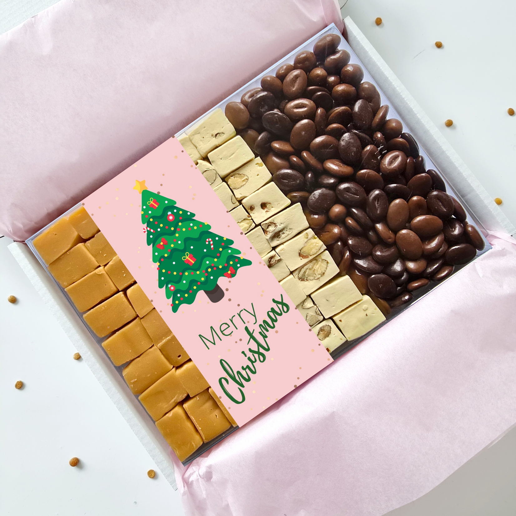 ZoeteGroet Merry Christmas Cadeaubox! Fudge, Nougat & Chocolade!