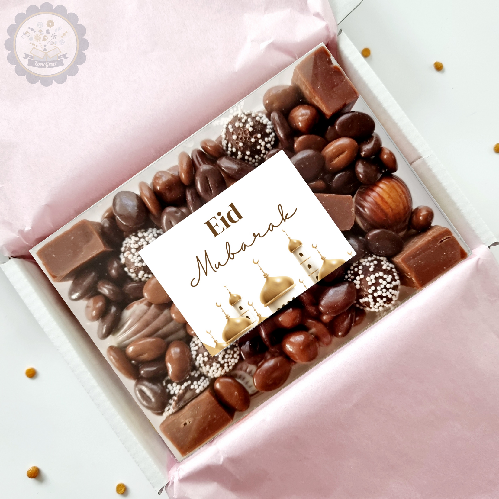 ZoeteGroet Eid Mubarak chocolade doosje!