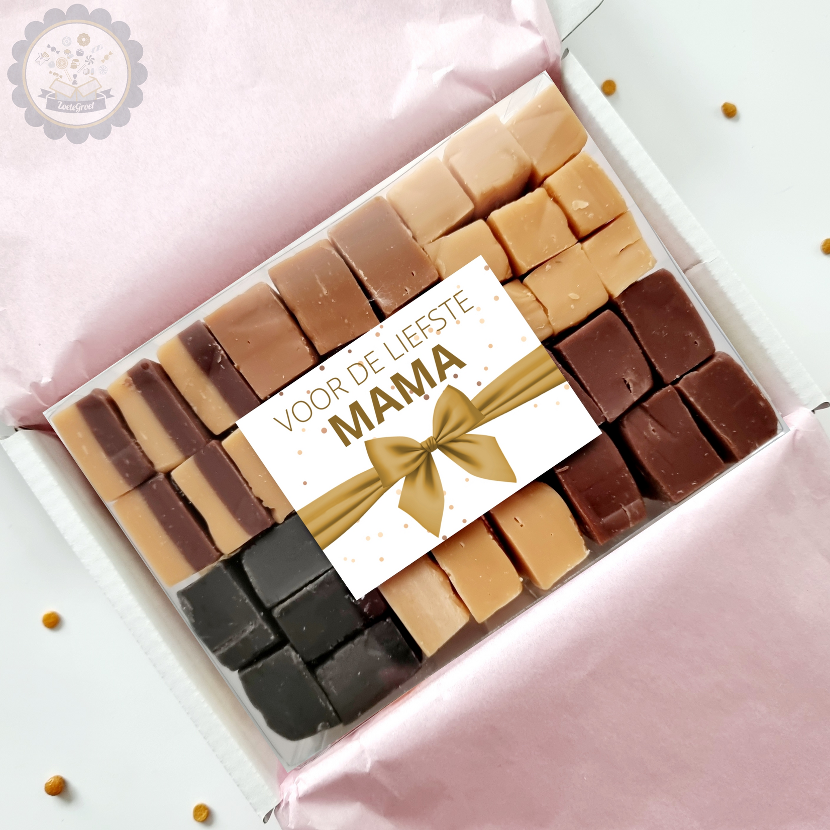 ZoeteGroet Mini cadeaubox Fudge voor de liefste mama!
