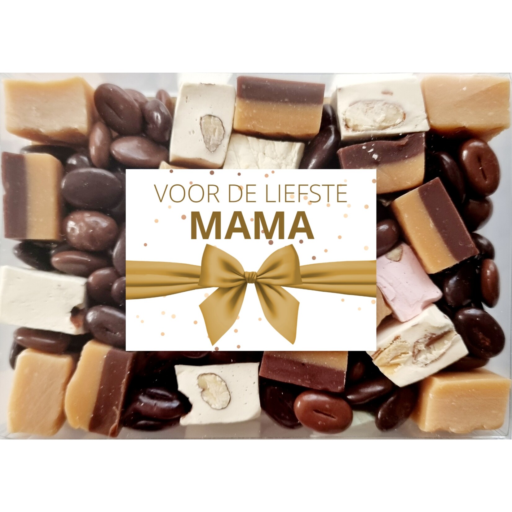 ZoeteGroet Mini Cadeaubox fudge, chocolade en nougat! Voor de liefste mama!