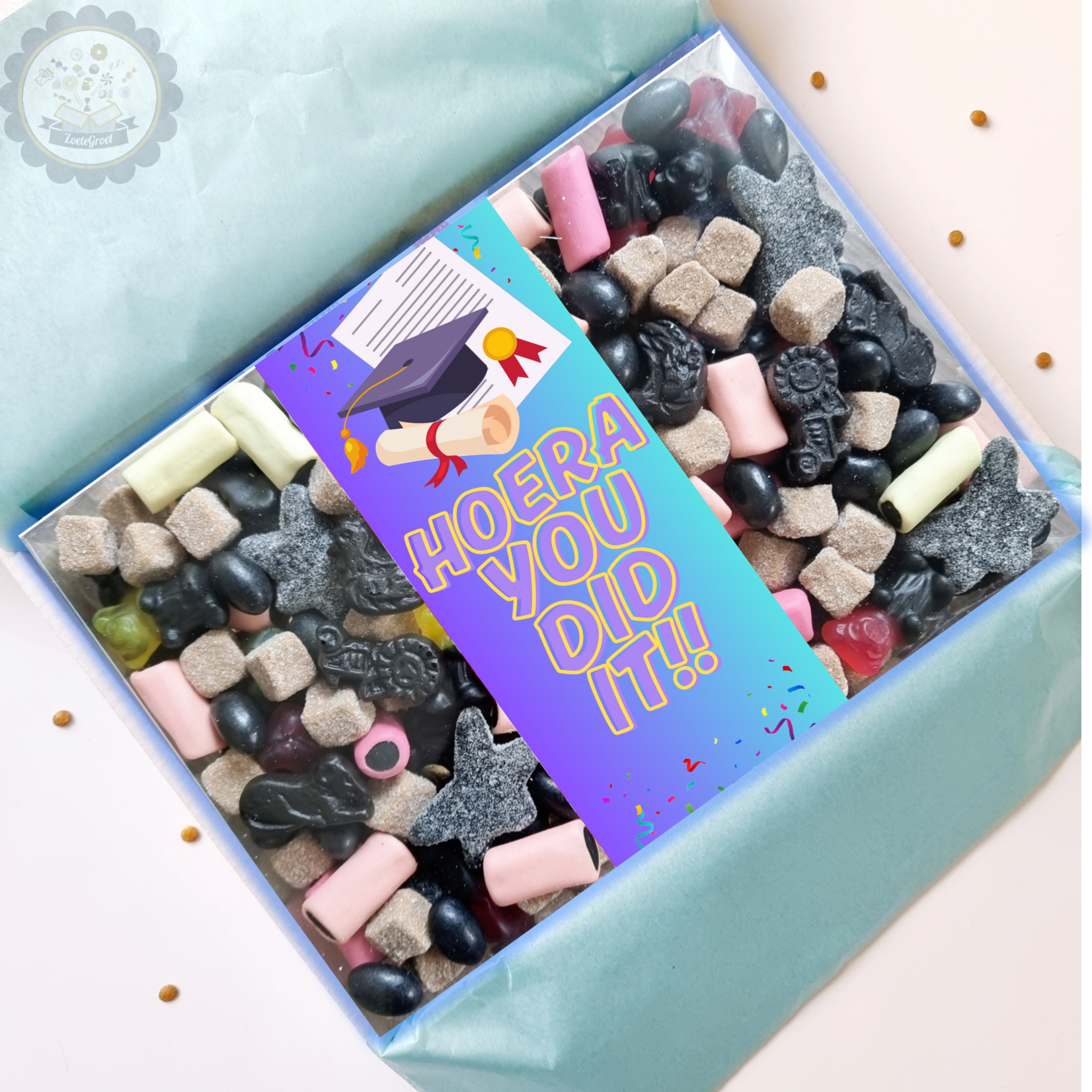 ZoeteGroet Mix Snoepbox Drop: Hoera you did it!