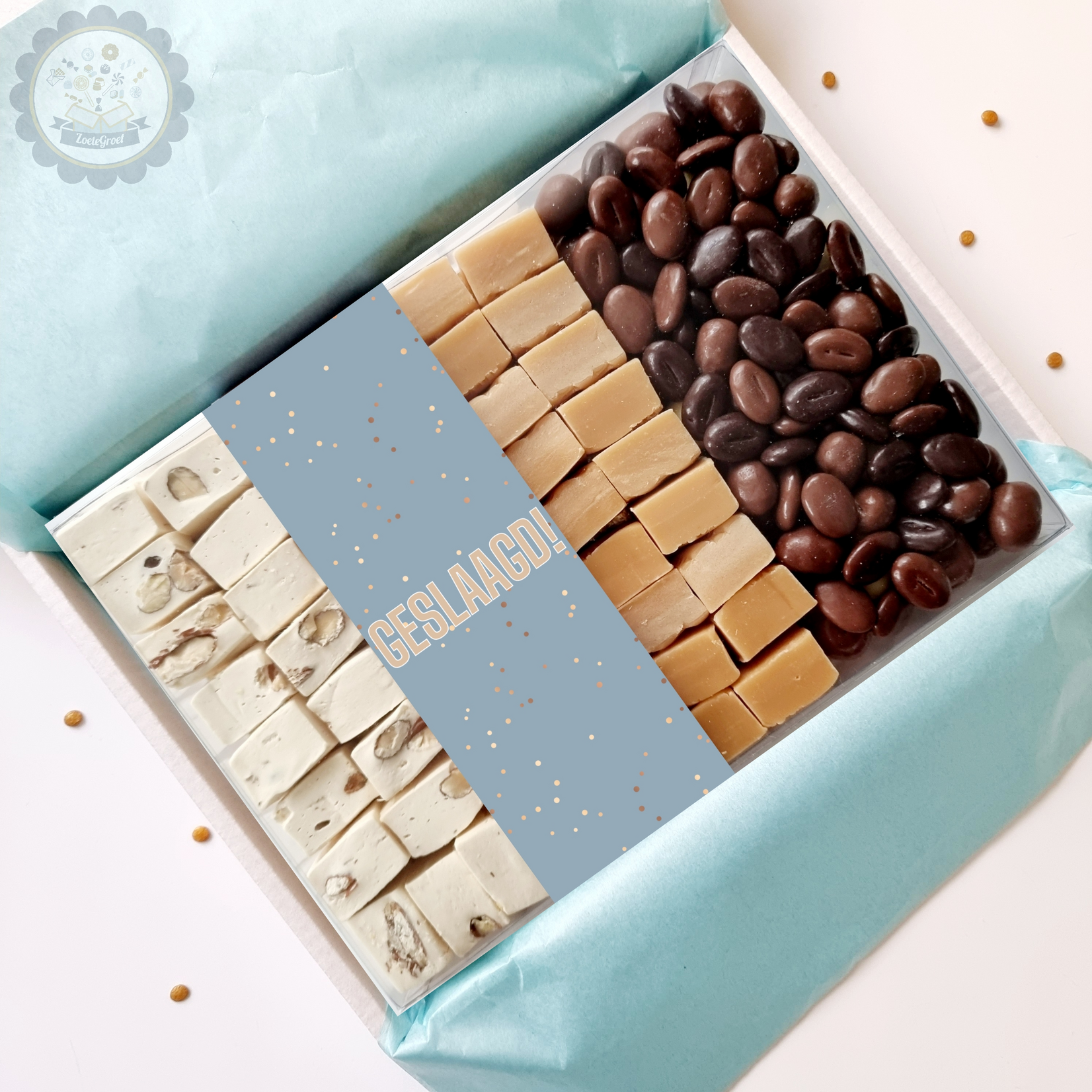 ZoeteGroet Luxe Cadeaubox met chocolade,fudge en nougat!
