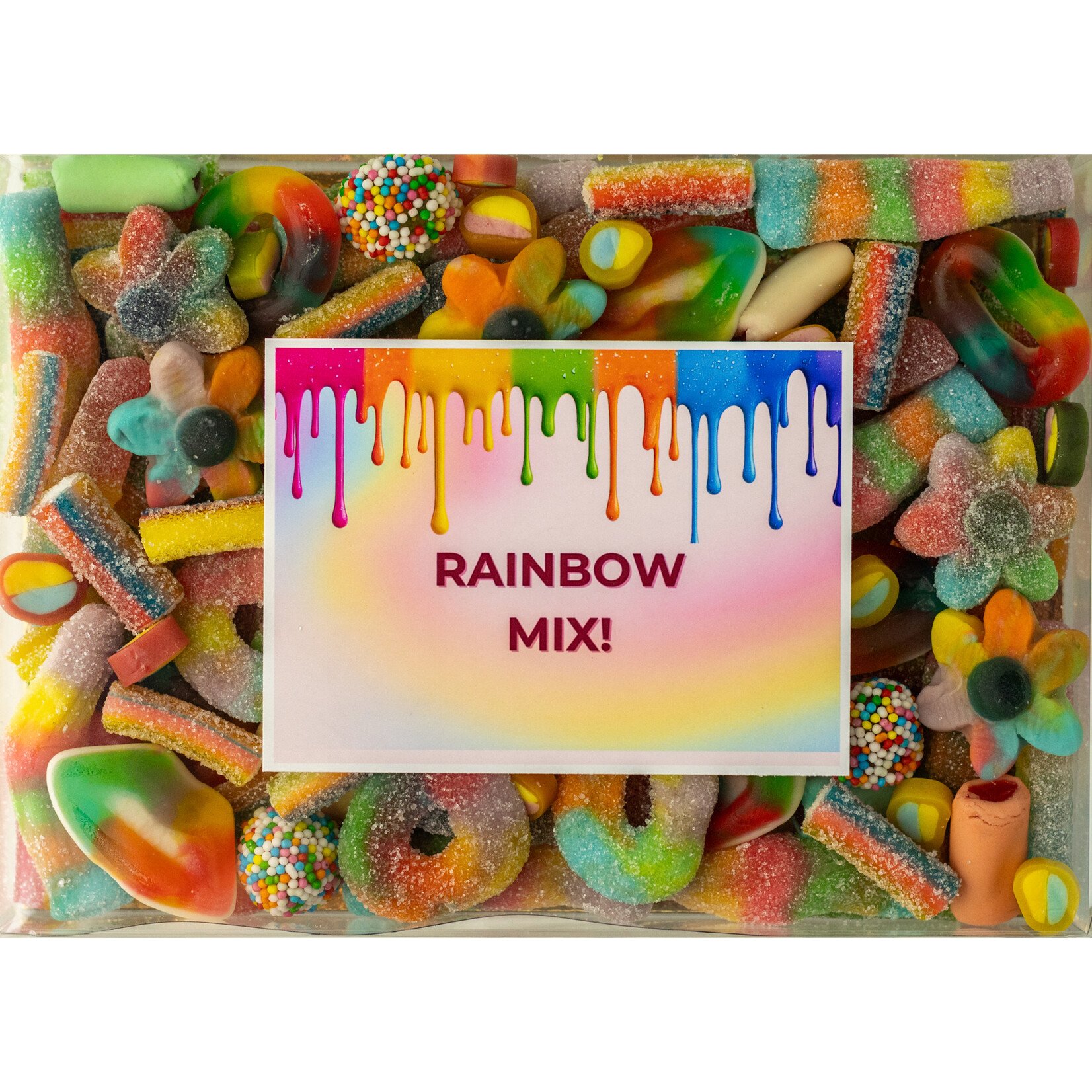ZoeteGroet Snoepbox 500gr: Rainbow Mix!