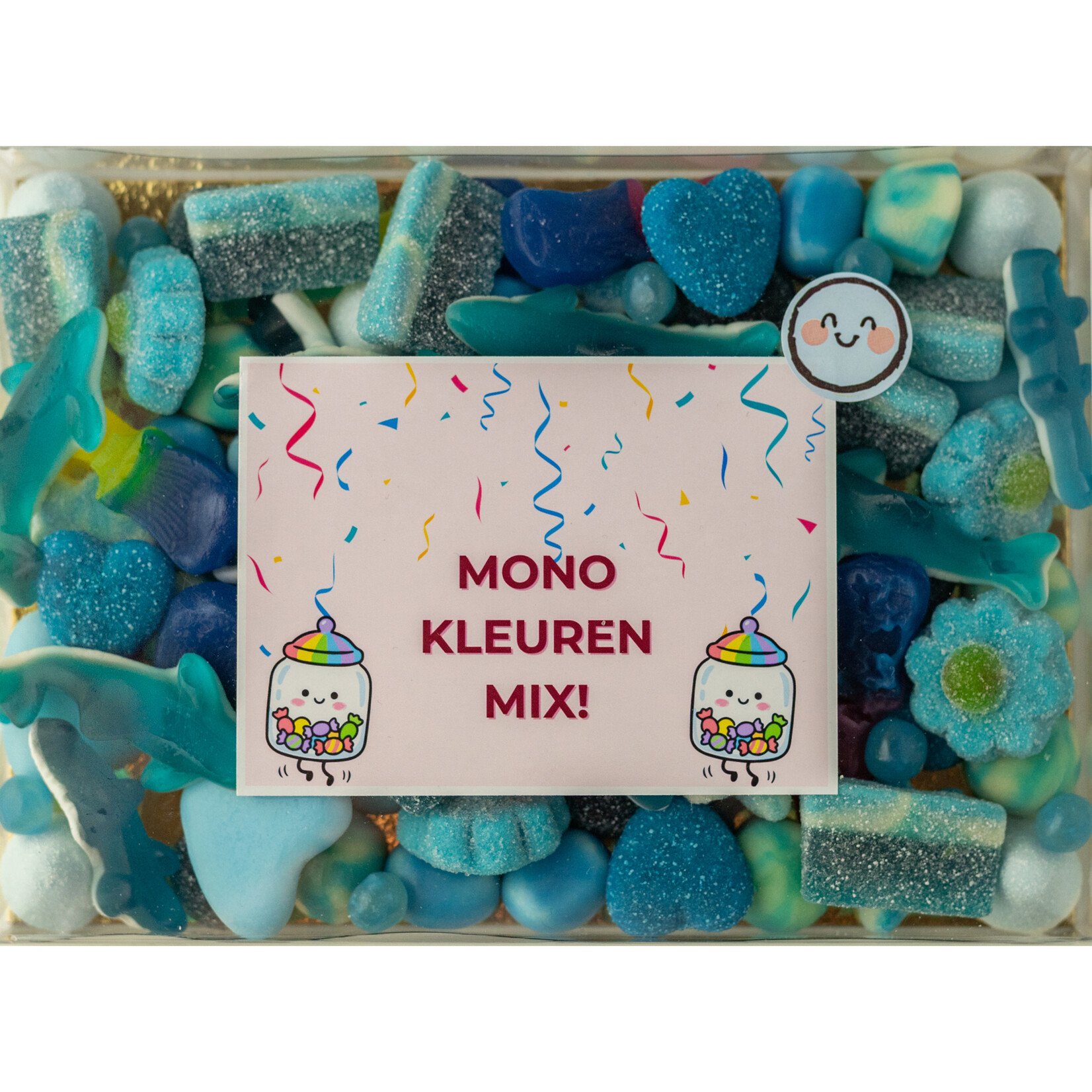 ZoeteGroet 5 verschillende Mono Kleuren Mix 500gr Snoepbox !