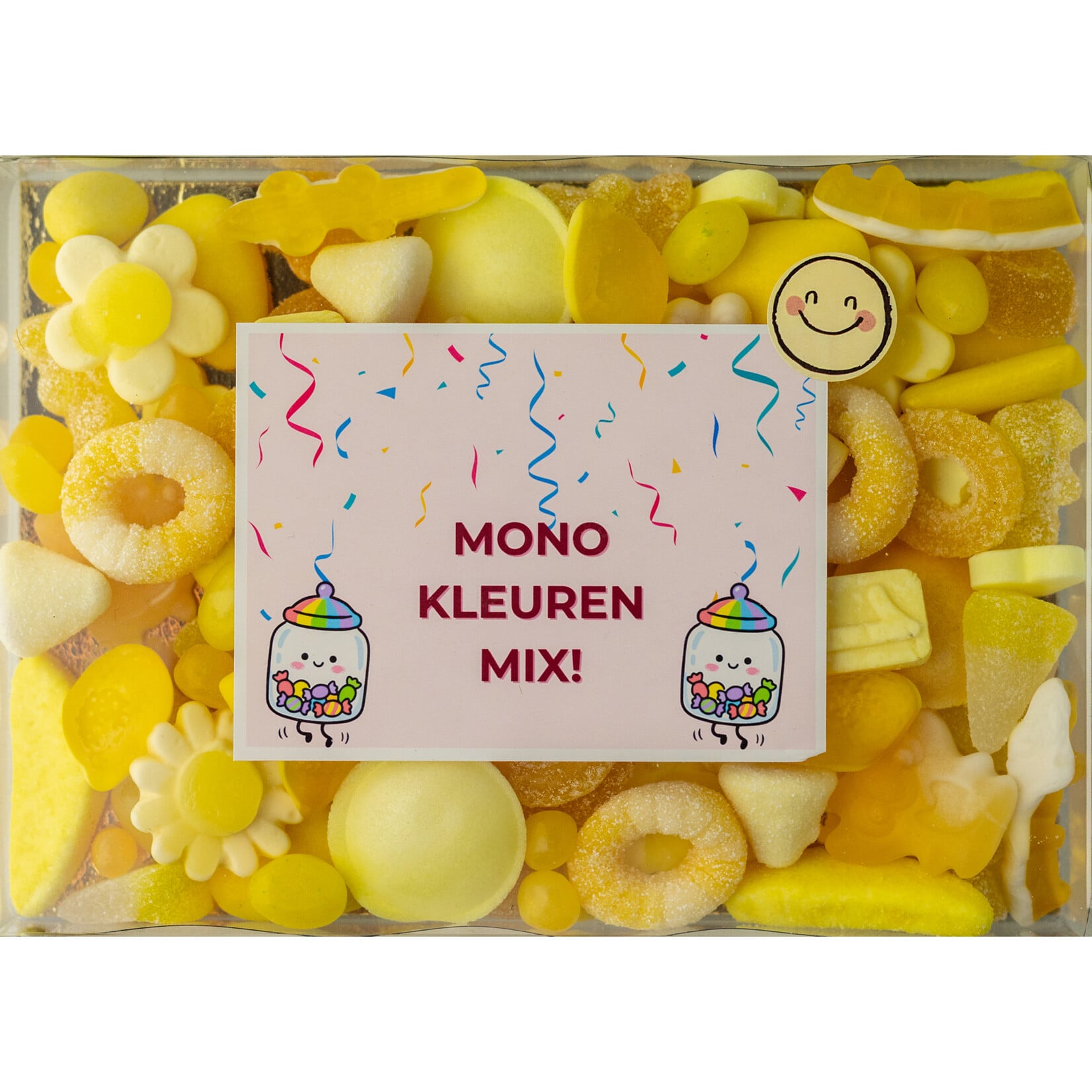 ZoeteGroet 5 verschillende Mono Kleuren Mix 500gr Snoepbox !