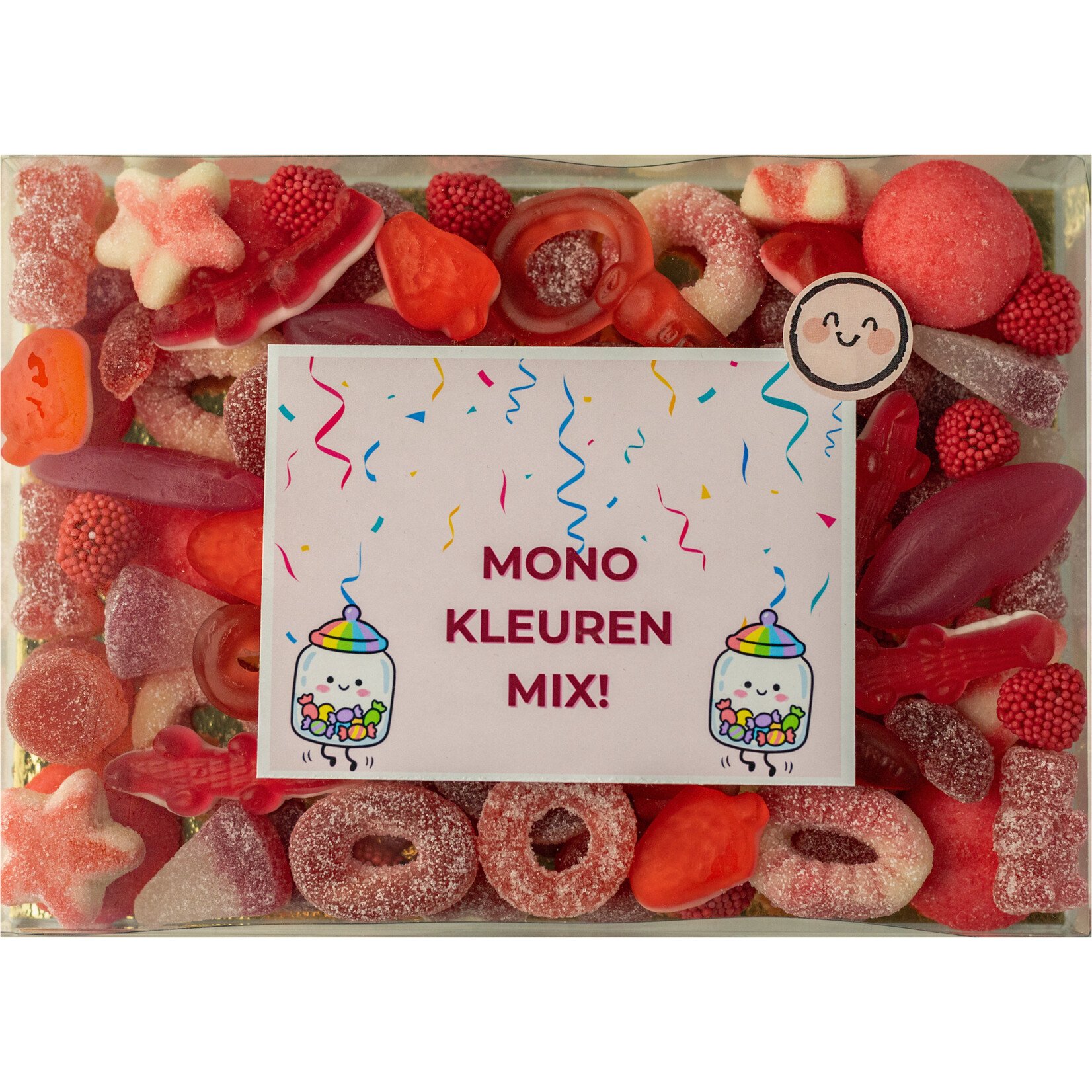 ZoeteGroet 5 verschillende Mono Kleuren Mix 500gr Snoepbox !