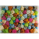 ZoeteGroet Mix Snoepbox: Double Dots met tekst sticker naar keuze!