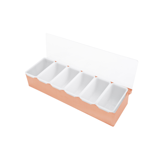 Bar Professional Garnish Tray - Garnituurbak - Koper - 6 Vaks Bar Professional Garnish Tray - Garnituurbak - Koper - 6 Vaks