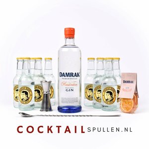 Cocktailspullen.nl Gin Tonic Pakket: 14 Serves Gin, 10x Tonic, Tools en garnering