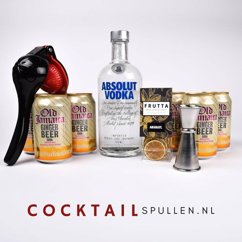 Cocktailspullen.nl Moscow Mule Pakket: 14 Serves, Tools en garnering