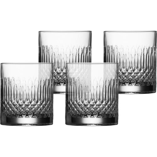 Luigi Bormioli Luigi Bormioli - Diamante Lowball 38cl - 4 stuks Luigi Bormioli Luigi Bormioli - Diamante Lowball 38cl - 4 stuks
