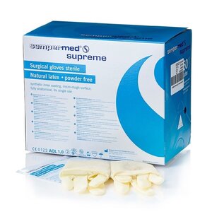 HANDSCHOENEN OK STERIEL SEMPERMED SUPREME LATEX POEDERVRIJ, 7- 50 ST