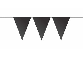 Vlaggenlijn Zwart 10M