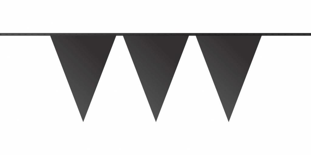 Vlaggenlijn Zwart 10M