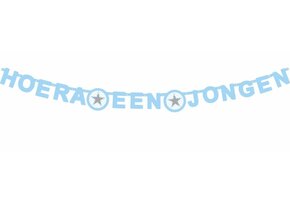 Letterslinger "Hoera een Jongen" (1ST)