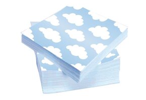 Servetten Wolkjes Baby Blauw (20ST)