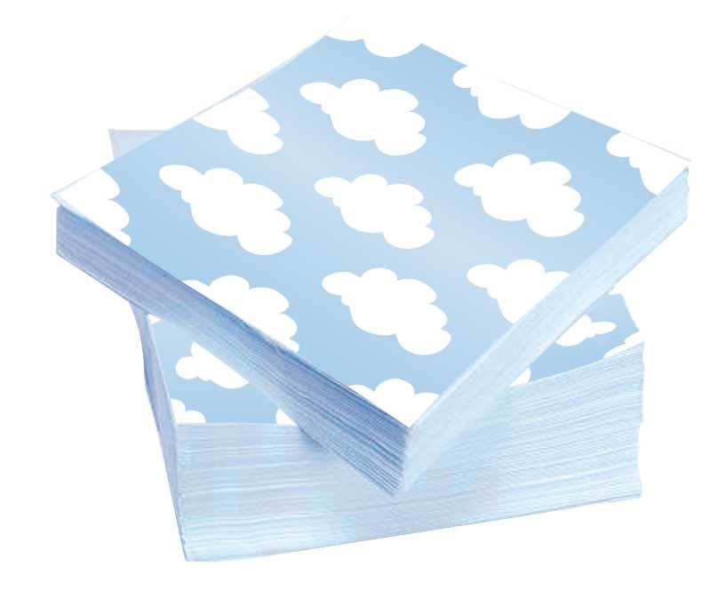 Servetten Wolkjes Baby Blauw (20ST)