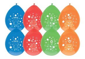 Ballonnen Monster Party 30cm (8ST)