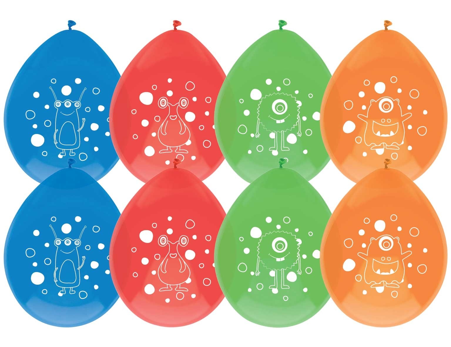 Ballonnen Monster Party 30cm (8ST)