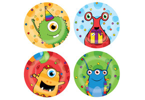 Bordjes Monster Party 23cm  (8ST)