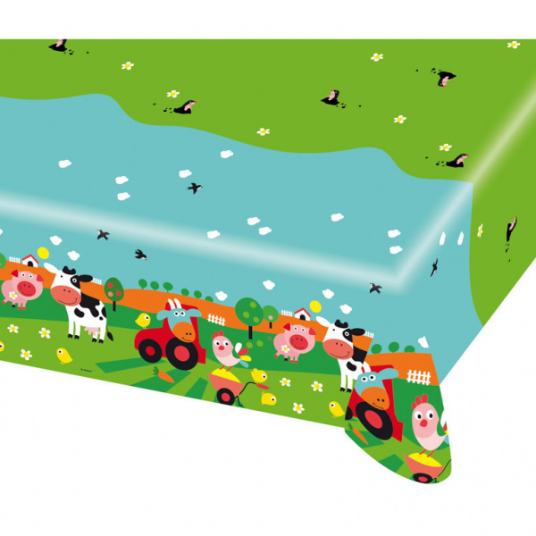 Plastic Tafelkleed Farm Fun 120cm x 180cm (1ST)