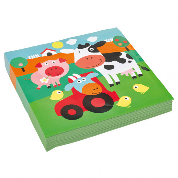 Servetten Farm Fun 33cm x 33cm (20ST)