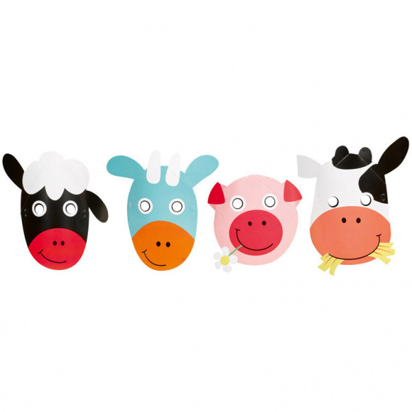 Kindermaskers Farm Fun (8ST)