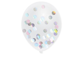 Confetti Ballonnen Zilver 30CM (5ST)
