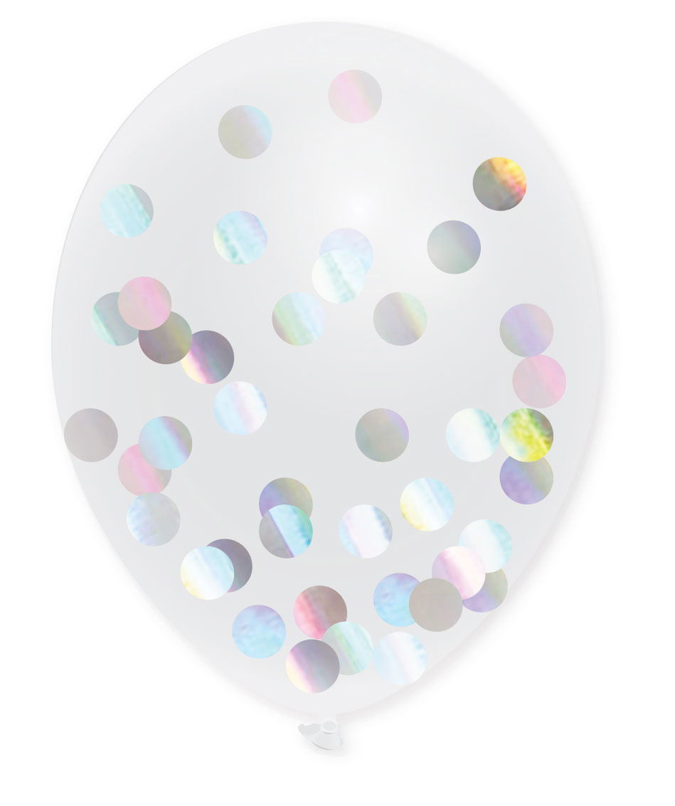 Confetti Ballonnen Zilver 30CM (5ST)