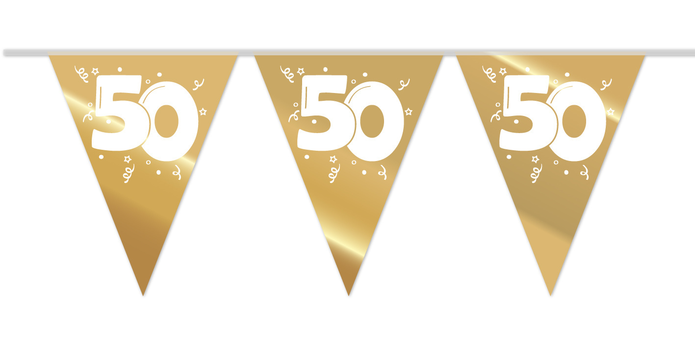 Vlaggenlijn Metallic Goud 50 (10M)