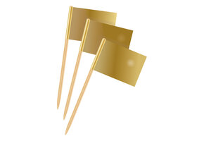 Cocktail Prikkertjes Metallic Goud (50ST)