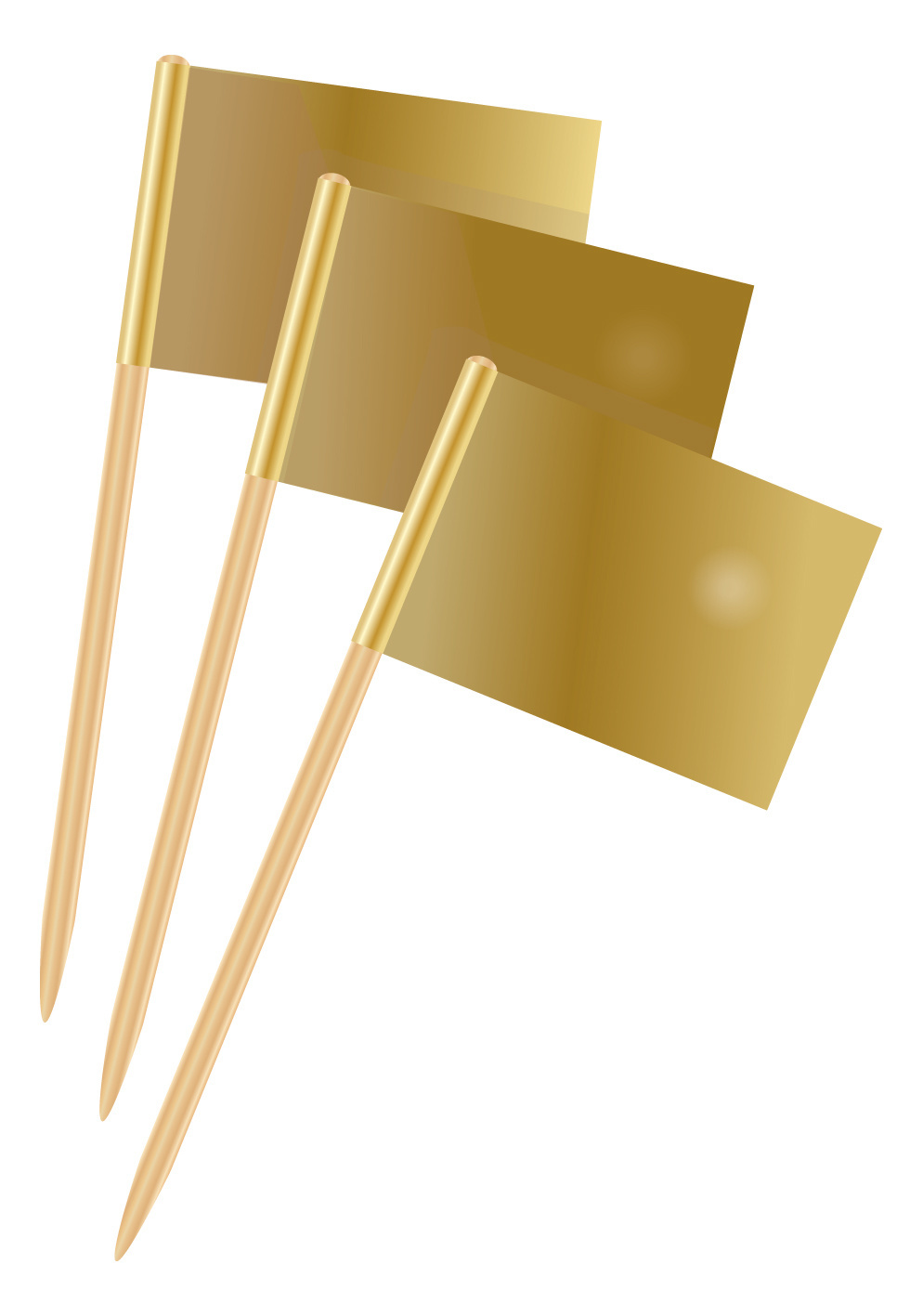 Cocktail Prikkertjes Metallic Goud (50ST)