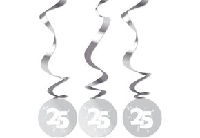 Rotorspiralen Metallic Zilver 25 (3ST)