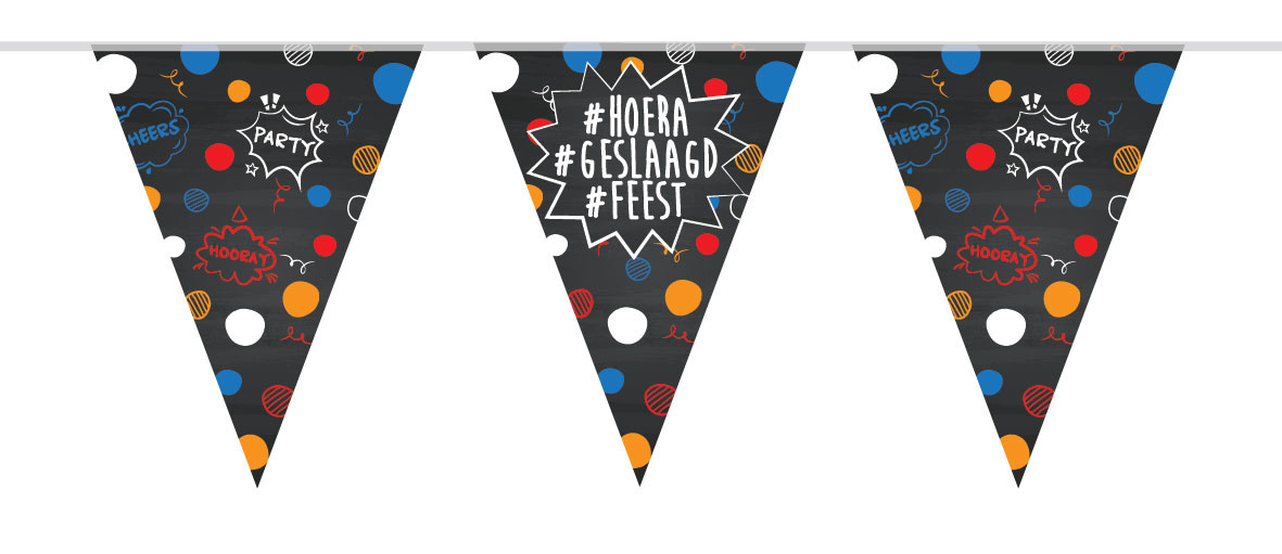 Vlaggenlijn #Hoera Geslaagd Feest (10M)