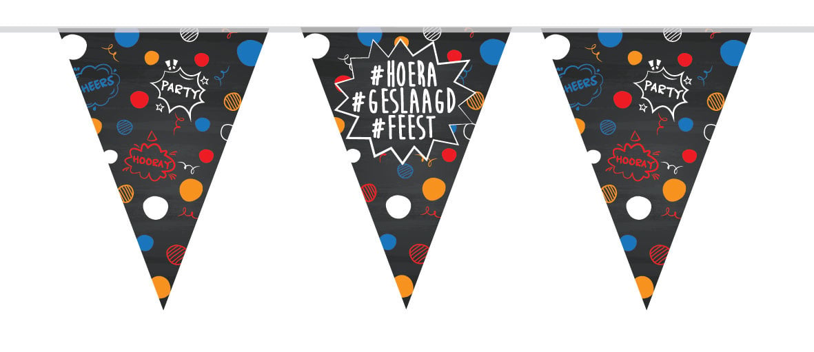 Vlaggenlijn #Hoera Geslaagd Feest (10M)