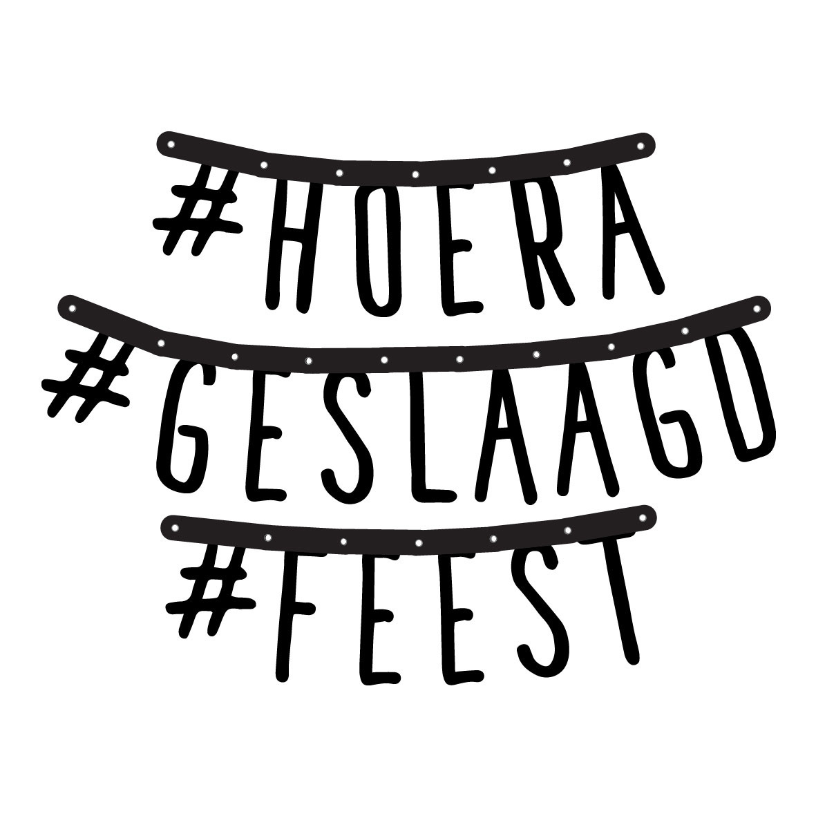 Letterslinger # Hoera Geslaagd Feest (1ST)
