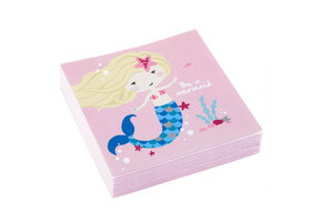 Servetten Be A Mermaid Roze 25cm x 25cm (20ST)