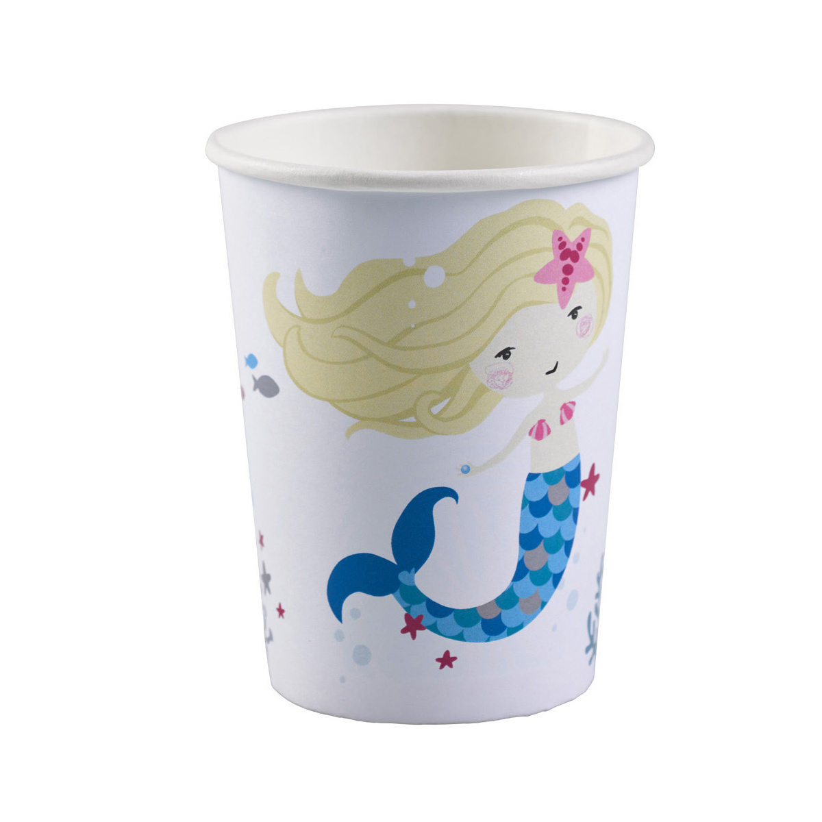 Bekertjes Be A Mermaid Wit 250ml (8ST)