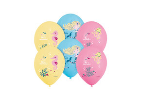 Ballonnen Be A Mermaid 27cm (6ST)